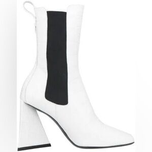 The Attico White Croc Ankle Boots 38.5 NIB